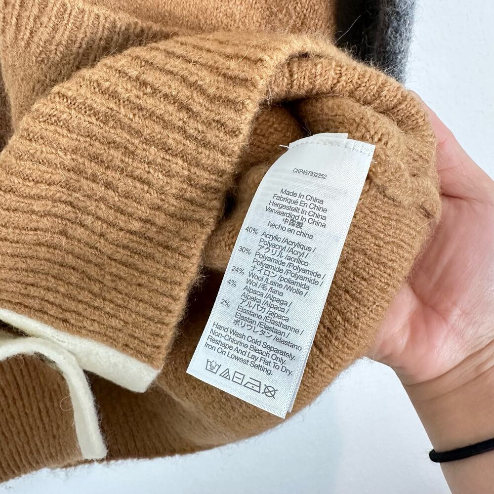 NWT Madewell Allston Double-Button‎ Cardigan Sweater in Colorblock Size XS - Picture 7 of 7